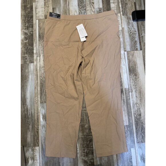 Alfred Dunner Womens Allure Slimming Waistband Pants Tan Size 18P Modern Fit - Picture 4 of 7